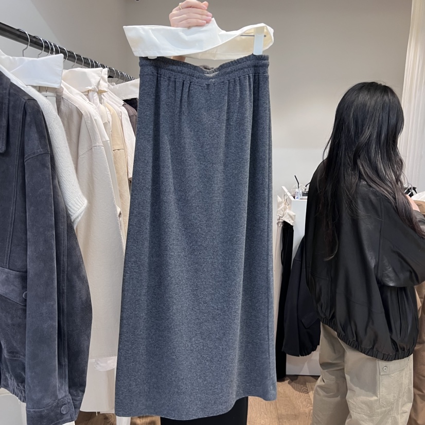 JINSIM韓國直郵㊣女裝新品推薦25秋冬時尚半身裙中短裙奶油色JINSIM半身裙/中短裙