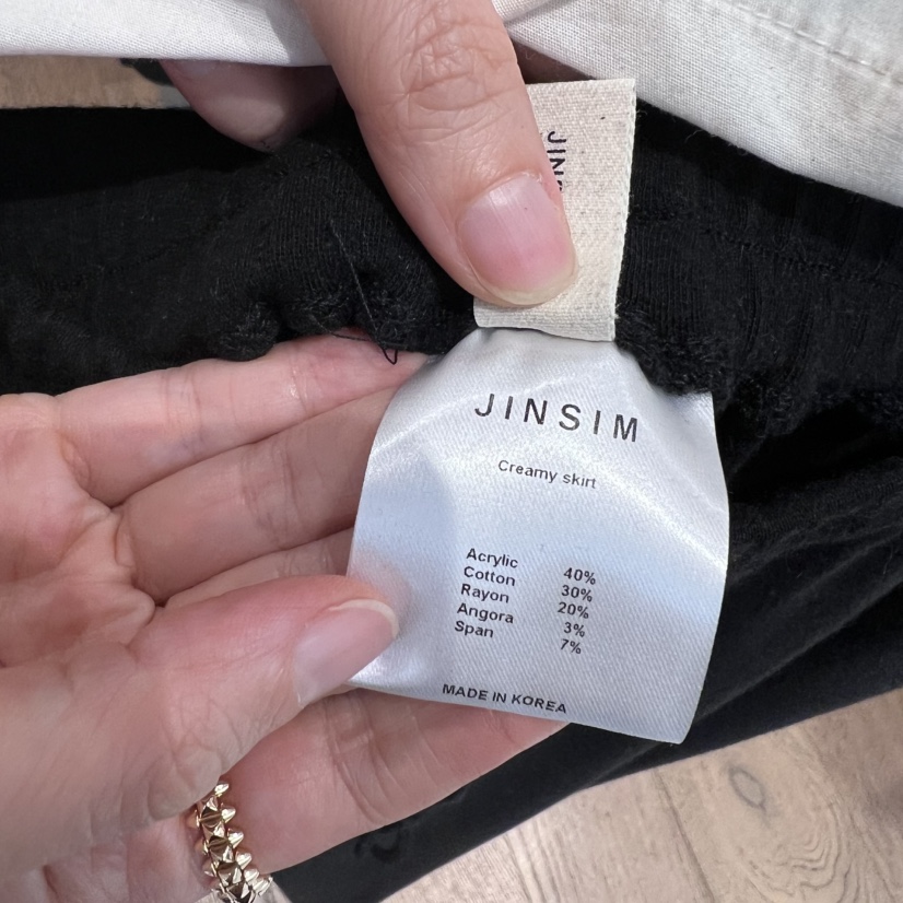 JINSIM韓國直郵㊣女裝新品推薦25秋冬時尚半身裙中短裙奶油色JINSIM半身裙/中短裙