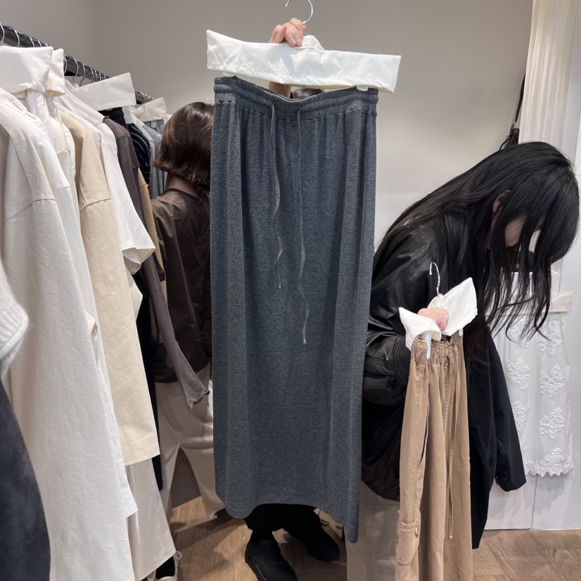 JINSIM韓國直郵㊣女裝新品推薦25秋冬時尚半身裙中短裙奶油色JINSIM半身裙/中短裙圖色2