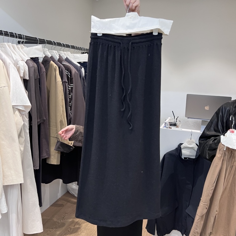 JINSIM韓國直郵㊣女裝新品推薦25秋冬時尚半身裙中短裙奶油色JINSIM半身裙/中短裙圖色3