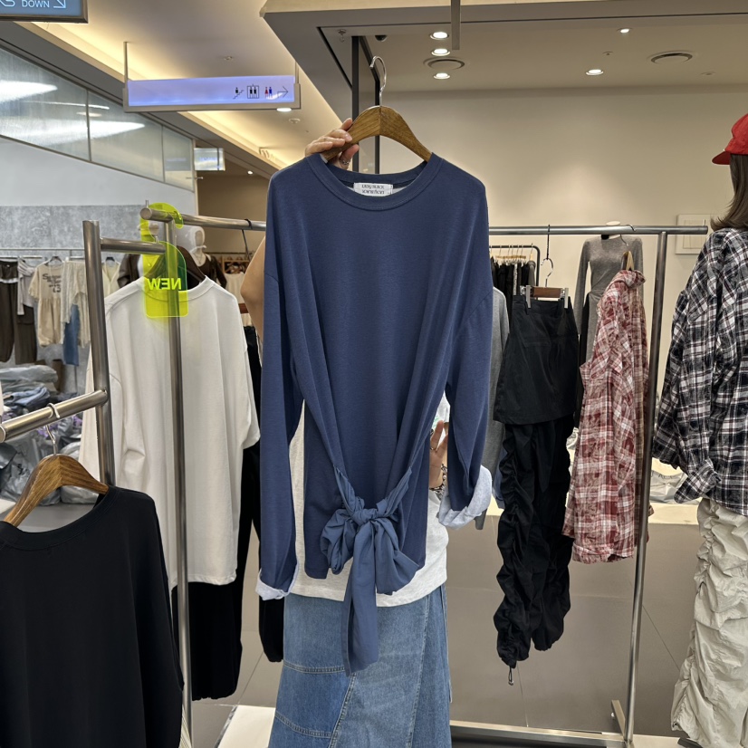 LADYBLACK東大門㊣實拍女裝新款職業25秋冬人氣休閑長袖T恤LADYBLACK長袖T恤
