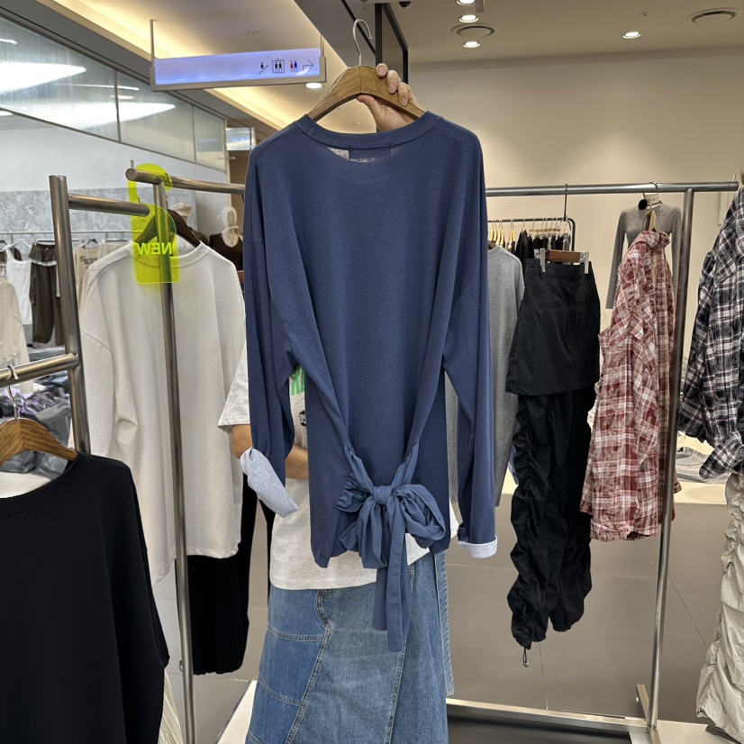 LADYBLACK東大門㊣實拍女裝新款職業25秋冬人氣休閑長袖T恤LADYBLACK長袖T恤圖色2