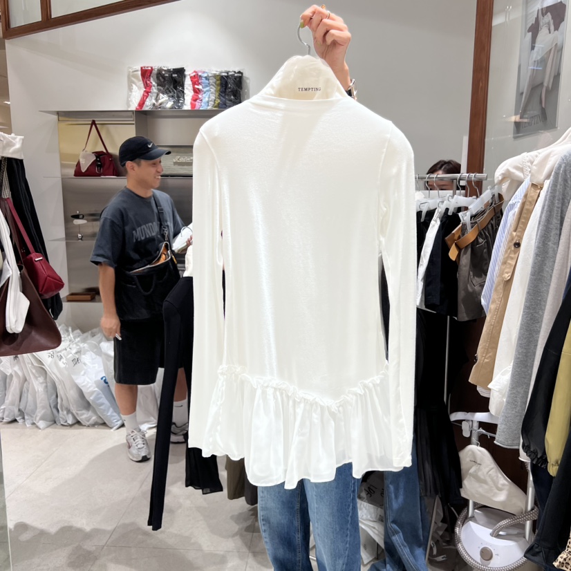 TEMPTING韓國代購㊣女裝新款時尚真品休閑熱賣推薦25秋冬長袖T恤TEMPTING長袖T恤