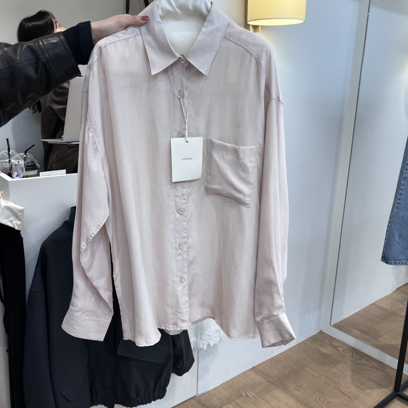 JINSIM東大門㊣直郵女裝新品推薦時尚真品休閑25秋冬襯衫蕾絲衫JINSIM襯衫/蕾絲衫圖色3