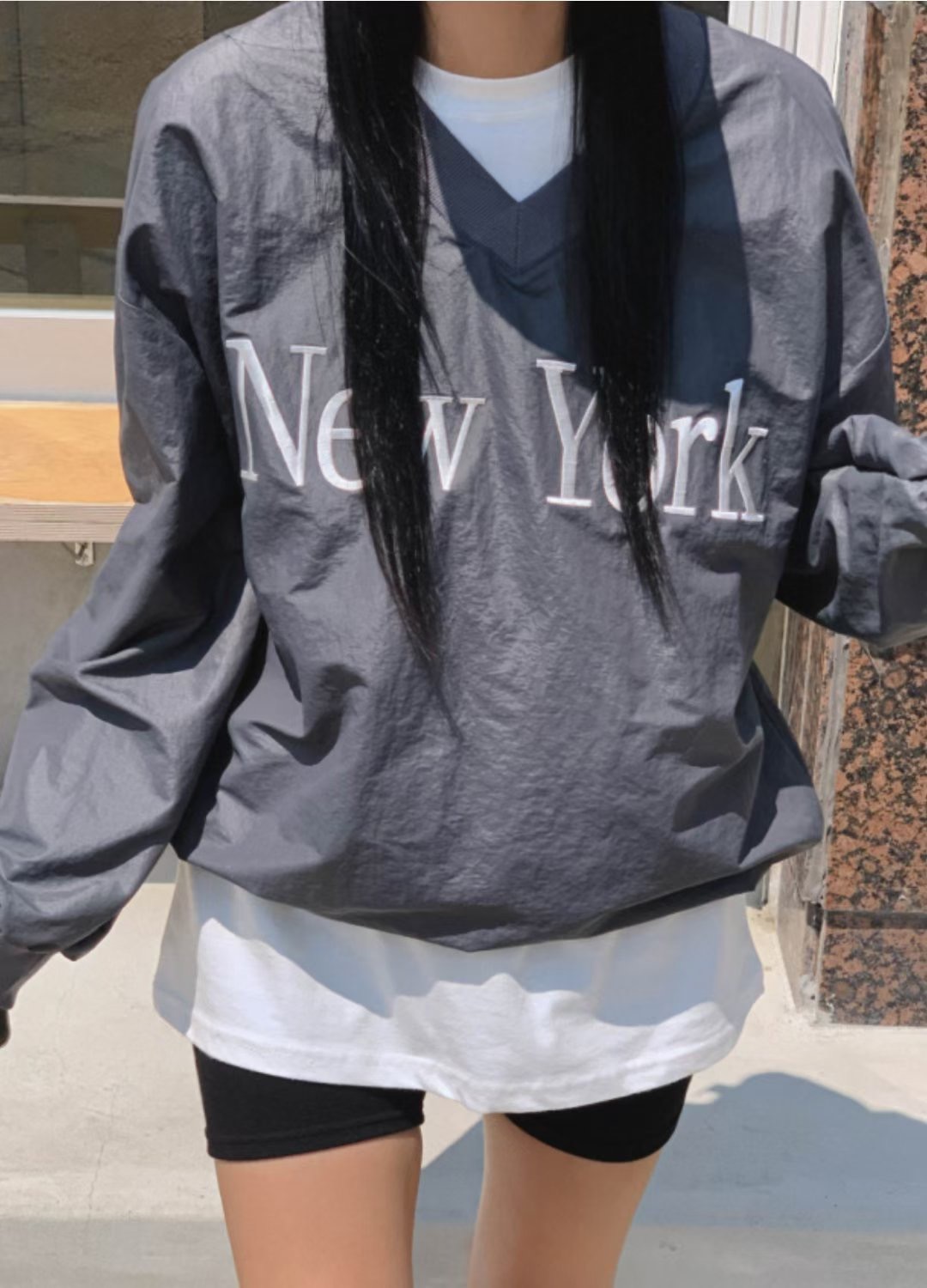 BUSTLING東大門㊣實拍女裝新款時尚人氣推薦25秋冬衛衣刺繡BUSTLING衛衣