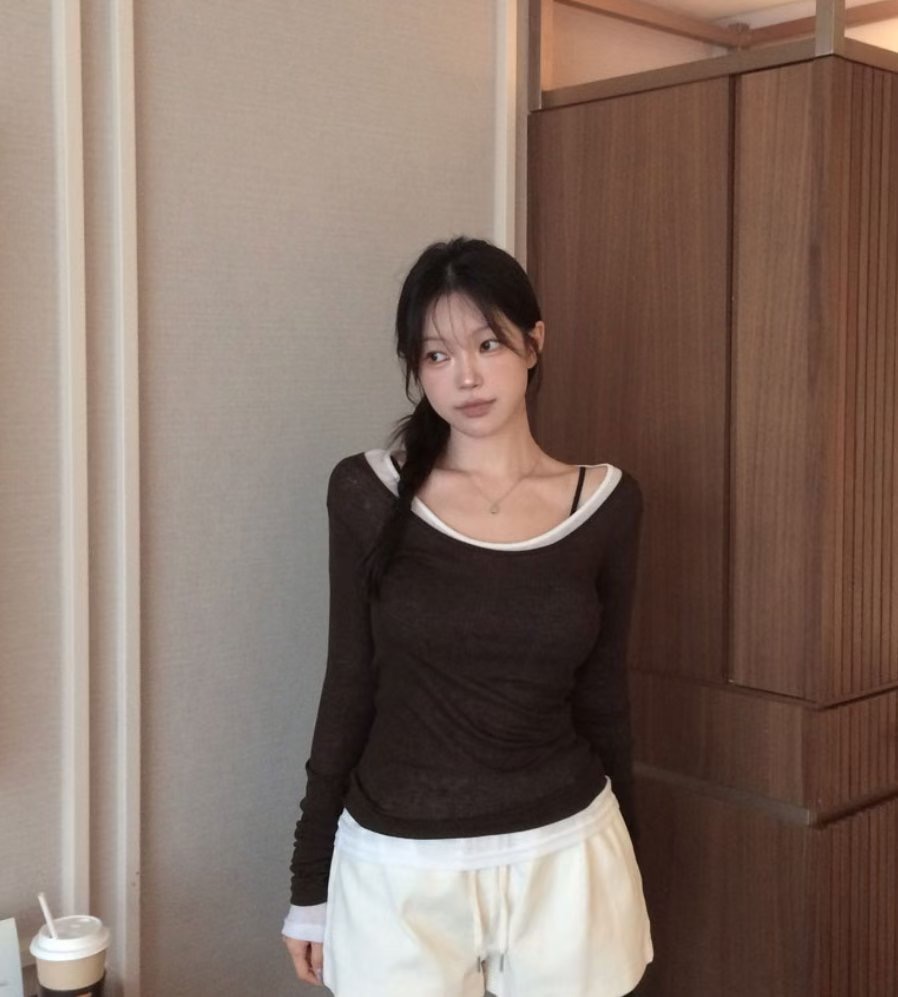 BUSTLING東大門㊣代購女士新款職業真品人氣長袖T恤天絲羊毛BUSTLING長袖T恤