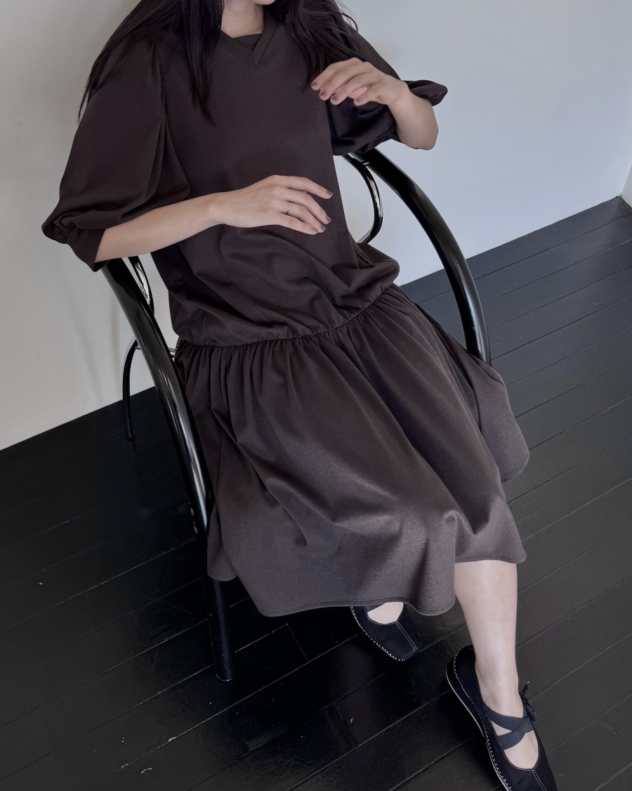 NOCTURNAL VIBE韓國代購㊣女裝新品25秋冬休閑人氣真品連衣裙NOCTURNAL VIBE連衣裙