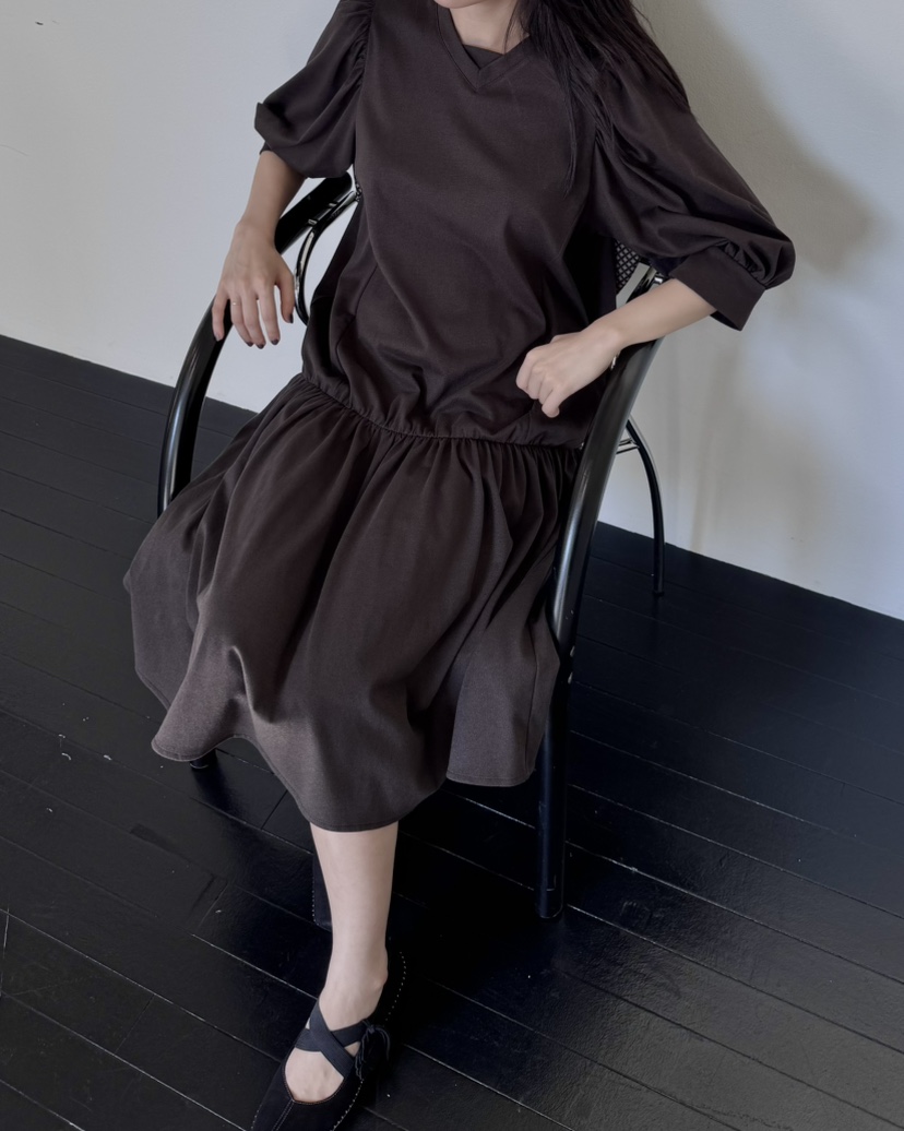 NOCTURNAL VIBE韓國代購㊣女裝新品25秋冬休閑人氣真品連衣裙NOCTURNAL VIBE連衣裙