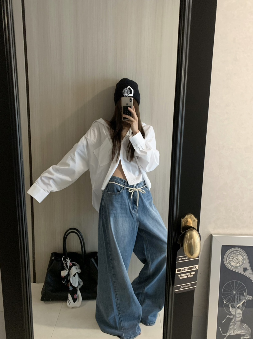 VIRKIN東大門㊣代購女士新款25秋冬真品職業時尚推薦牛仔褲VIRKIN牛仔褲