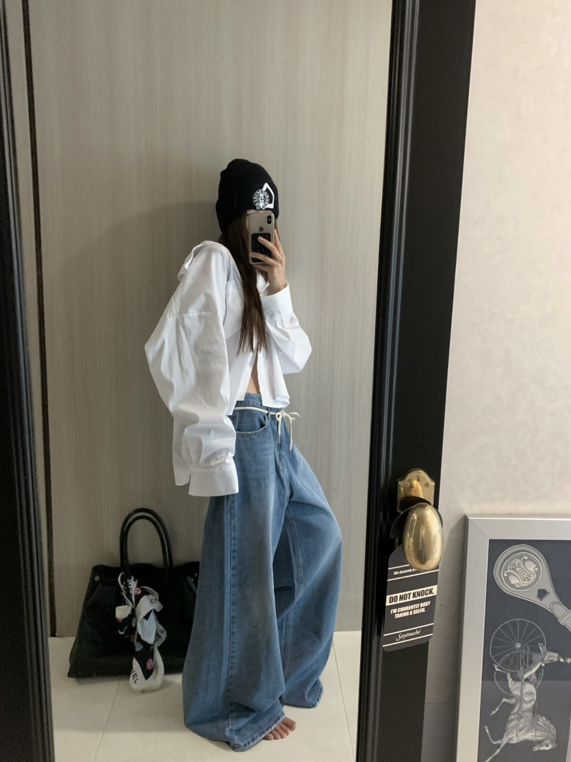 VIRKIN東大門㊣代購女士新款25秋冬真品職業時尚推薦牛仔褲VIRKIN牛仔褲
