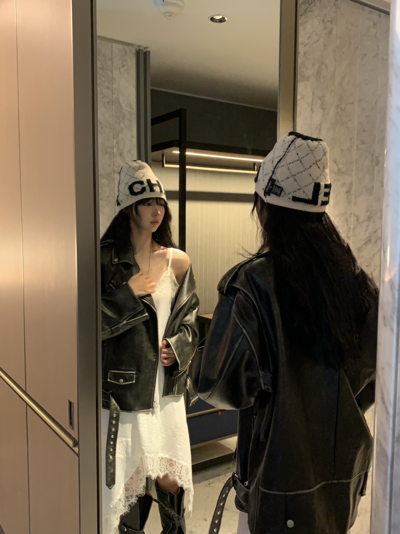 VIRKIN東大門㊣實拍女裝新款人氣25秋冬時尚職業夾克水洗皮革VIRKIN夾克