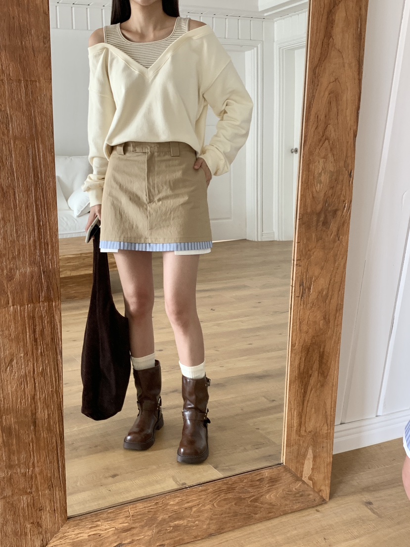 RE:OPENING韓國直郵㊣女裝新品25秋冬休閑職業時尚推薦短裙RE:OPENING短裙