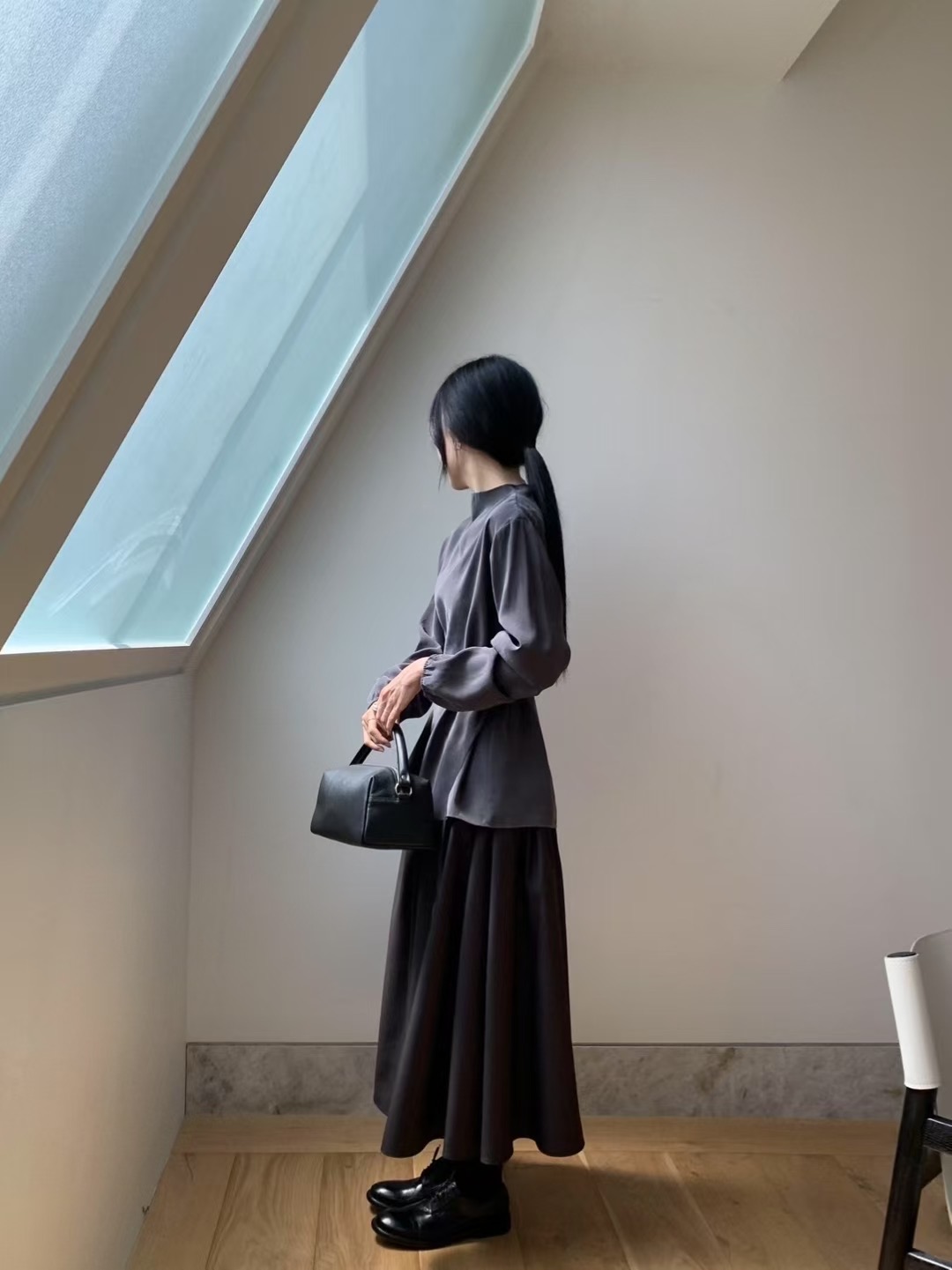 HANDER韓國直郵㊣女士新品職業熱賣休閑人氣襯衫蕾絲衫含腰繩HANDER襯衫/蕾絲衫