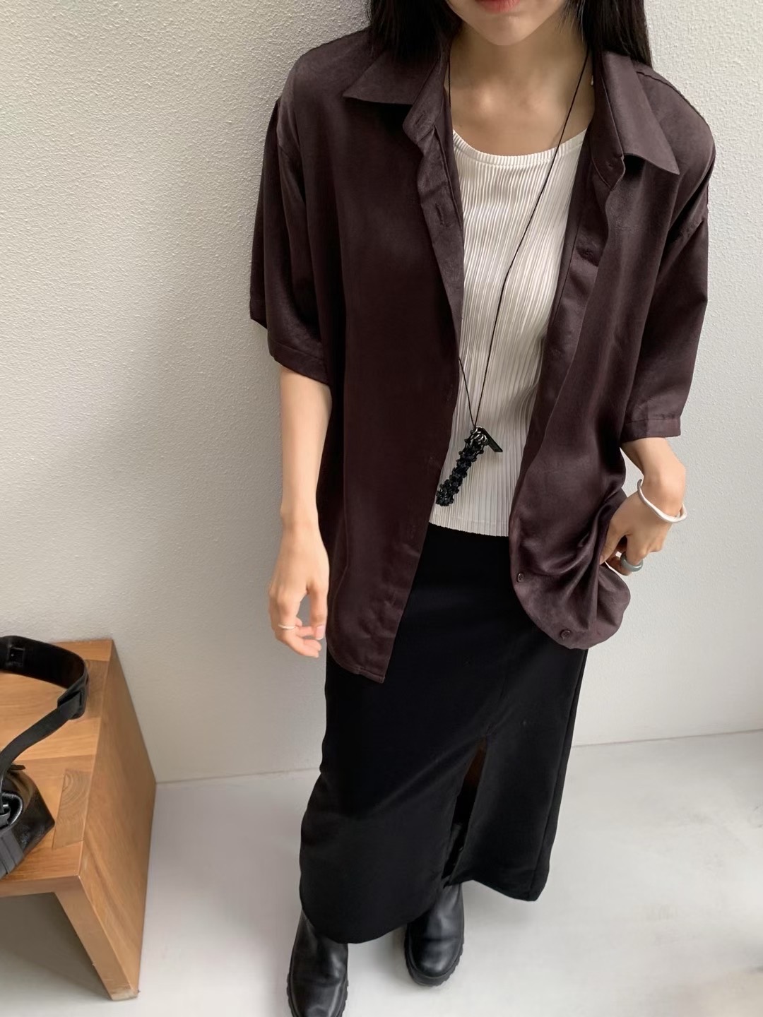 HANDER東大門㊣實拍女裝新品真品職業推薦休閑25秋冬襯衫蕾絲衫HANDER襯衫/蕾絲衫