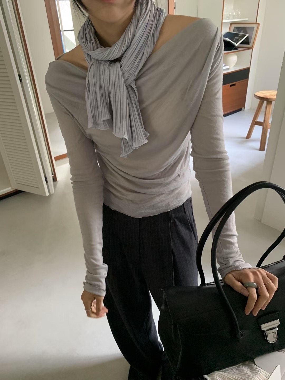 HANDER東大門㊣代購女裝新款熱賣真品職業休閑推薦25秋冬長袖T恤HANDER長袖T恤圖色4