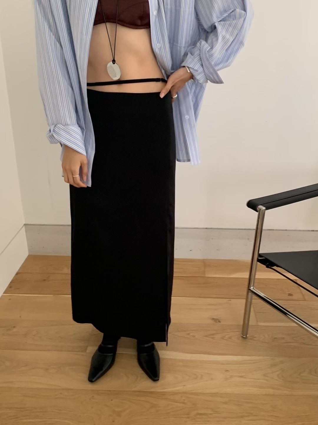 HANDER東大門㊣實拍女裝新品人氣職業推薦真品時尚休閑長裙HANDER長裙圖色2