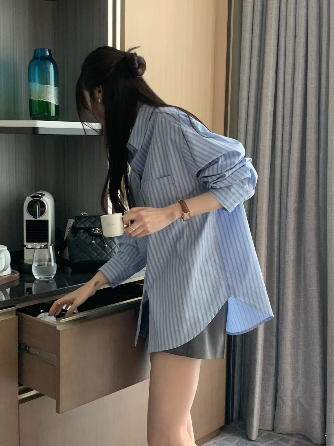 WHYNOT韓國直郵㊣女士新品25秋冬人氣職業熱賣休閑襯衫蕾絲衫WHYNOT襯衫/蕾絲衫