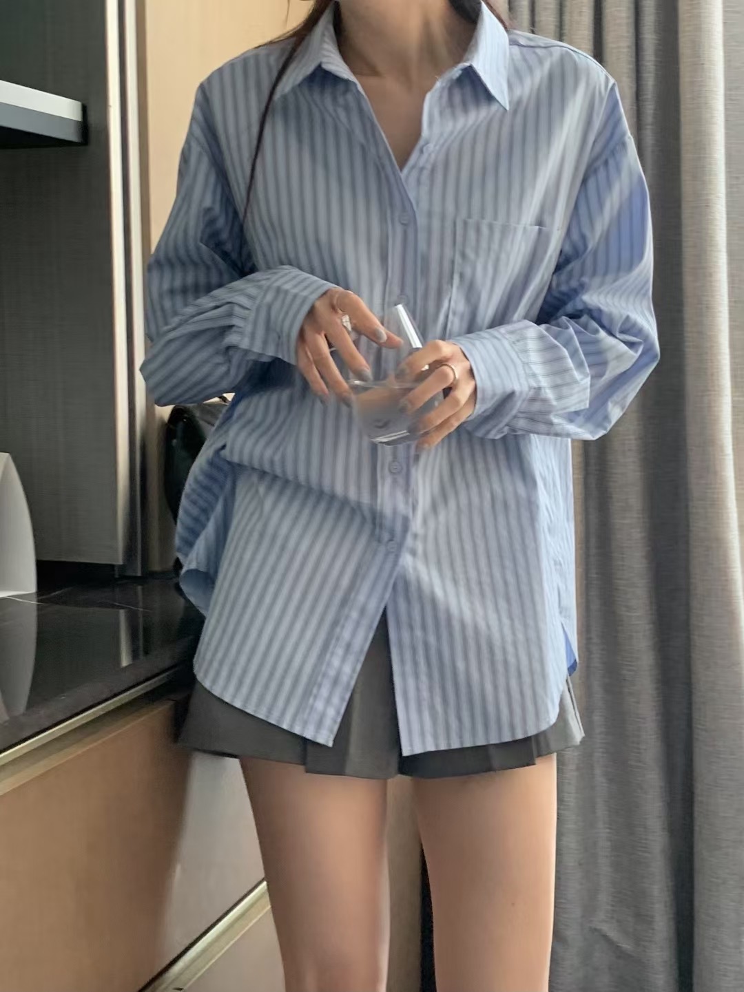 WHYNOT韓國直郵㊣女士新品25秋冬人氣職業熱賣休閑襯衫蕾絲衫WHYNOT襯衫/蕾絲衫圖色2