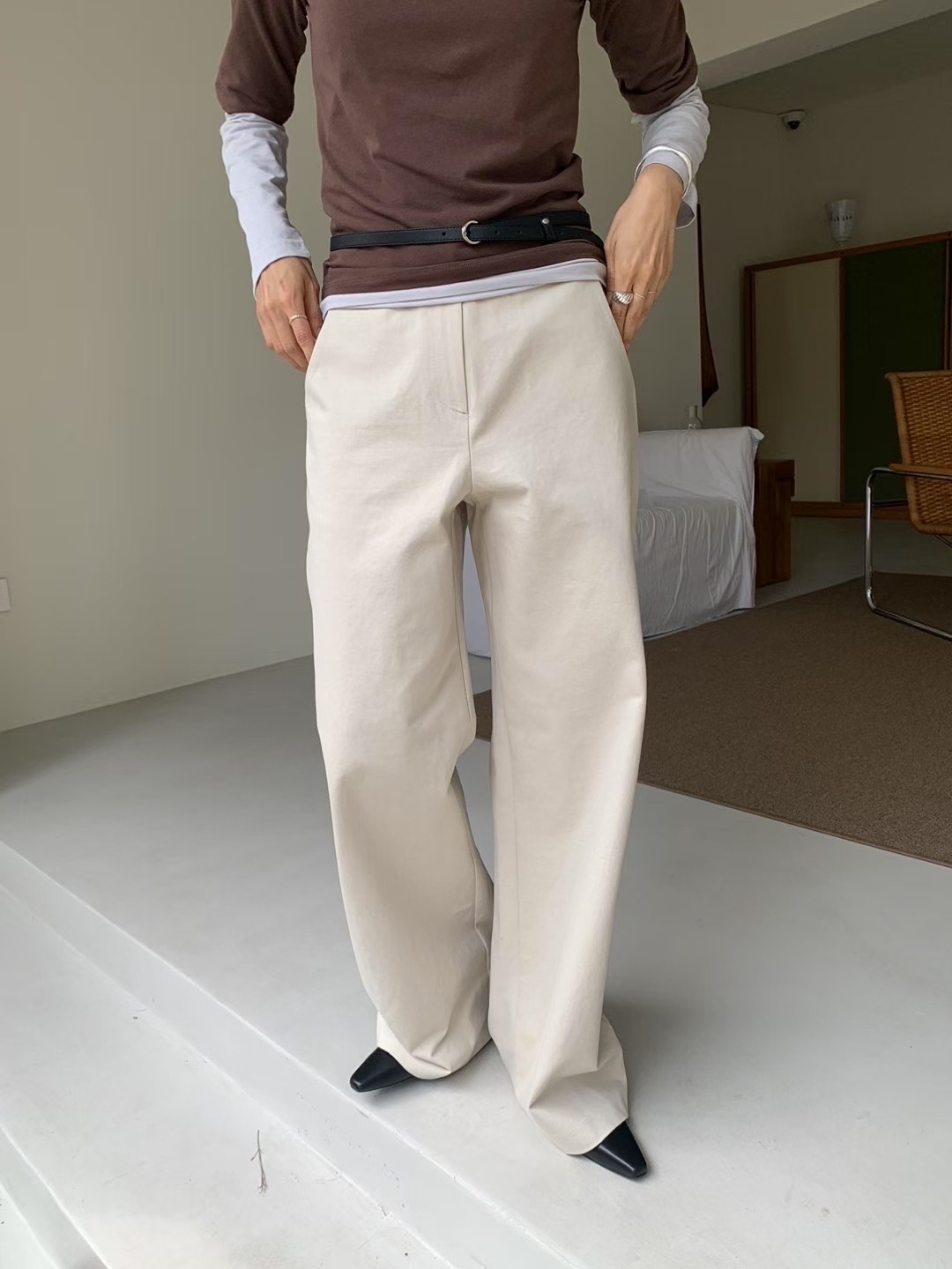 HANDER韓國代購㊣女裝新款真品25秋冬休閑推薦熱賣時尚休閑褲HANDER休閑褲