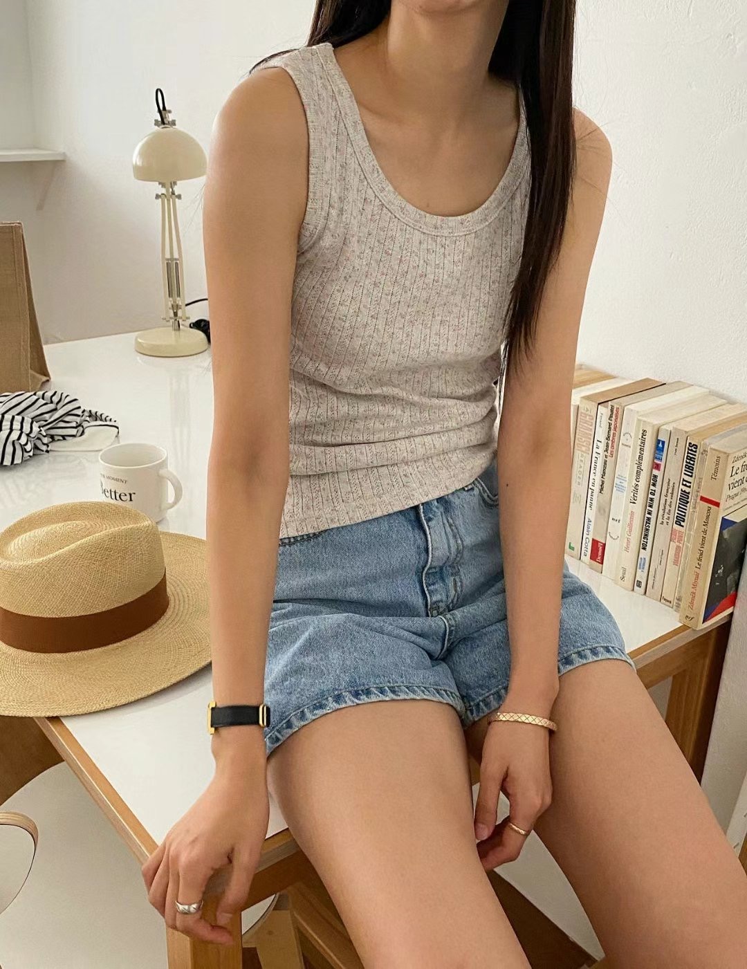 ANN DIANA-앤다이아나-T東大門㊣直郵女士新品推薦吊帶背心ANN DIANA吊帶/背心圖色2