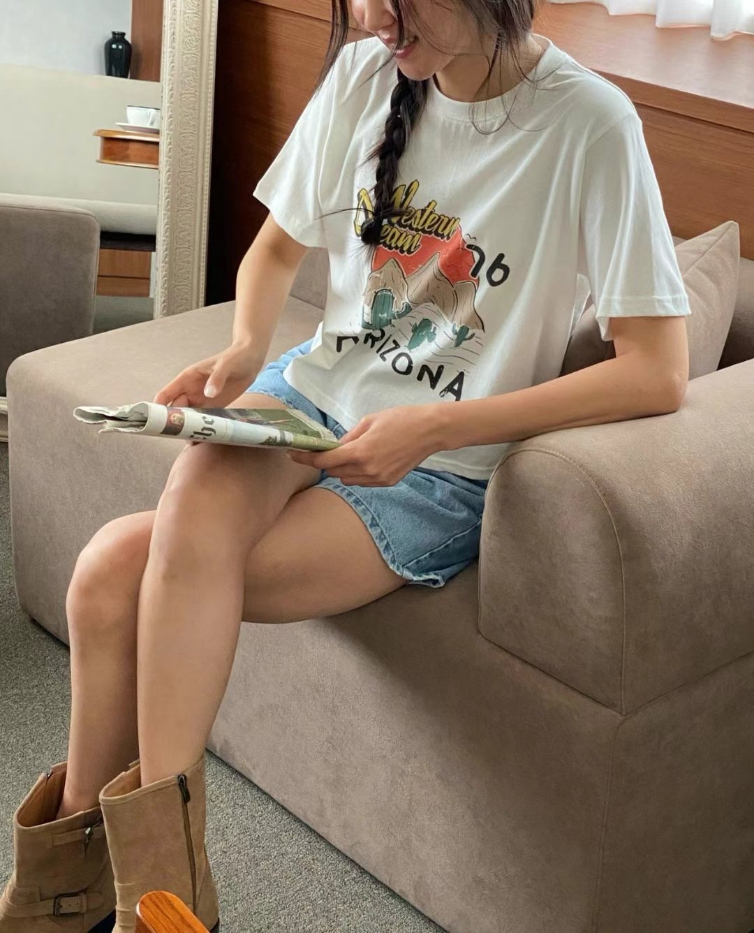 ANN DIANA-앤다이아나-T韓國直郵㊣女士新品熱賣推薦T恤ANN DIANAT恤