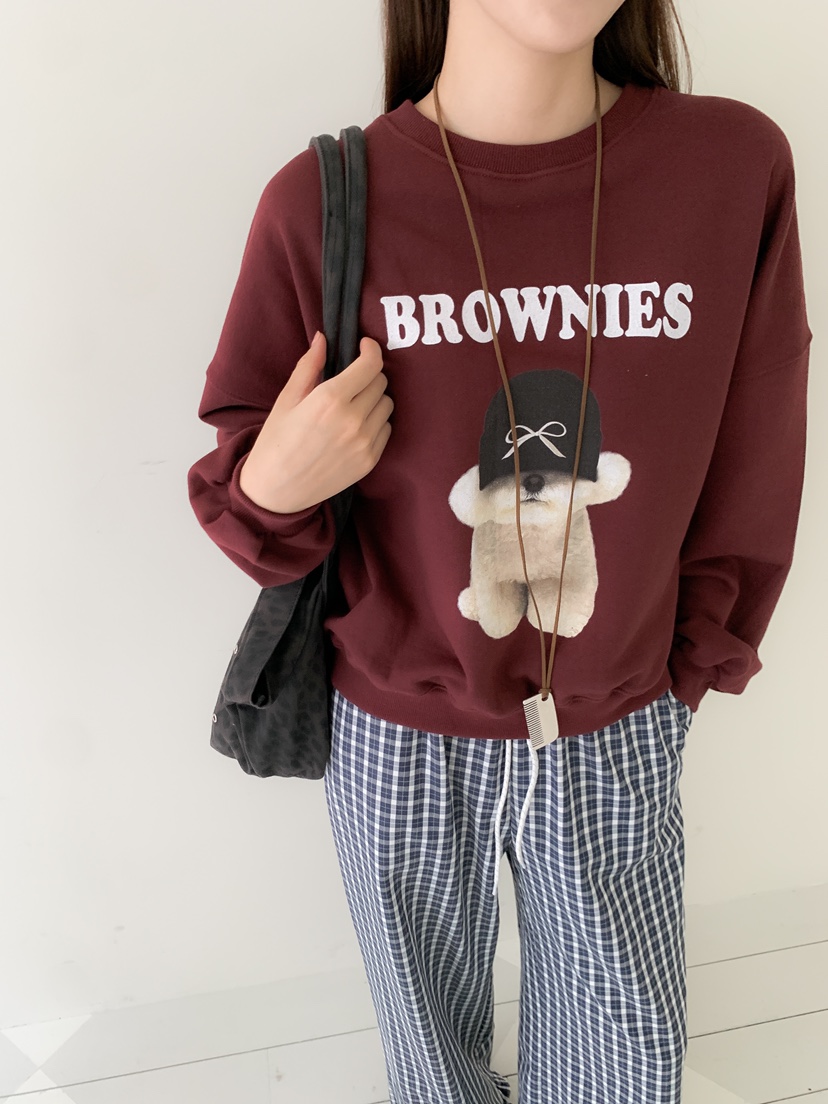 YES韓國直郵㊣女士新款時尚真品休閑人氣25秋冬熱賣職業衛衣YES衛衣