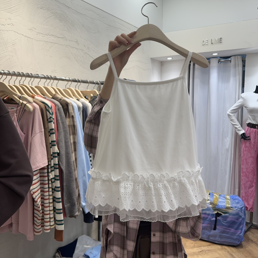 DE LINE韓國直郵㊣女裝新款25秋冬時尚職業真品休閑吊帶背心DE LINE吊帶/背心