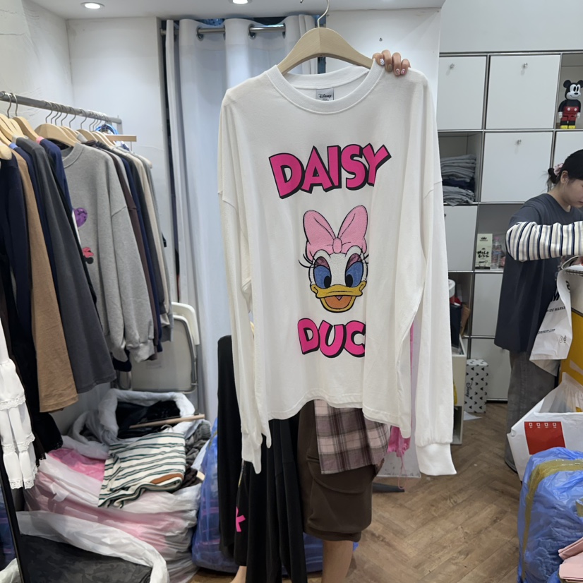 DE LINE東大門㊣代購女士新款熱賣真品時尚人氣25秋冬長袖T恤DE LINE長袖T恤圖色1