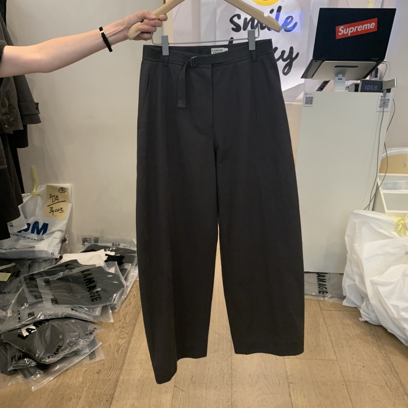 LA MAGIE FEMME韓國代購㊣女裝新款休閑推薦熱賣休閑褲喇叭Lamagie Femme休閑褲圖色2