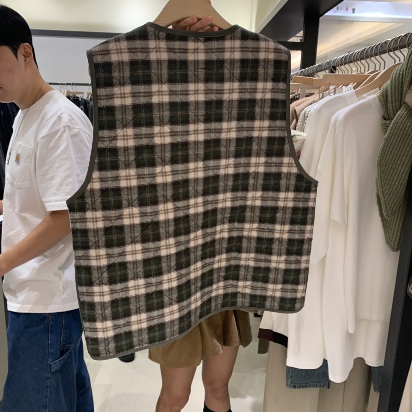 SELF SERVICE韓國直郵㊣女士新款時尚25秋冬真品人氣馬甲絎縫SELF SERVICE馬甲