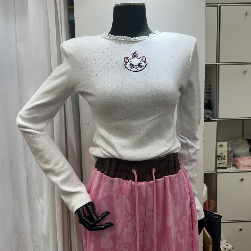 DE LINE東大門㊣實拍女士新款人氣時尚真品推薦休閑長袖T恤DE LINE長袖T恤圖色1