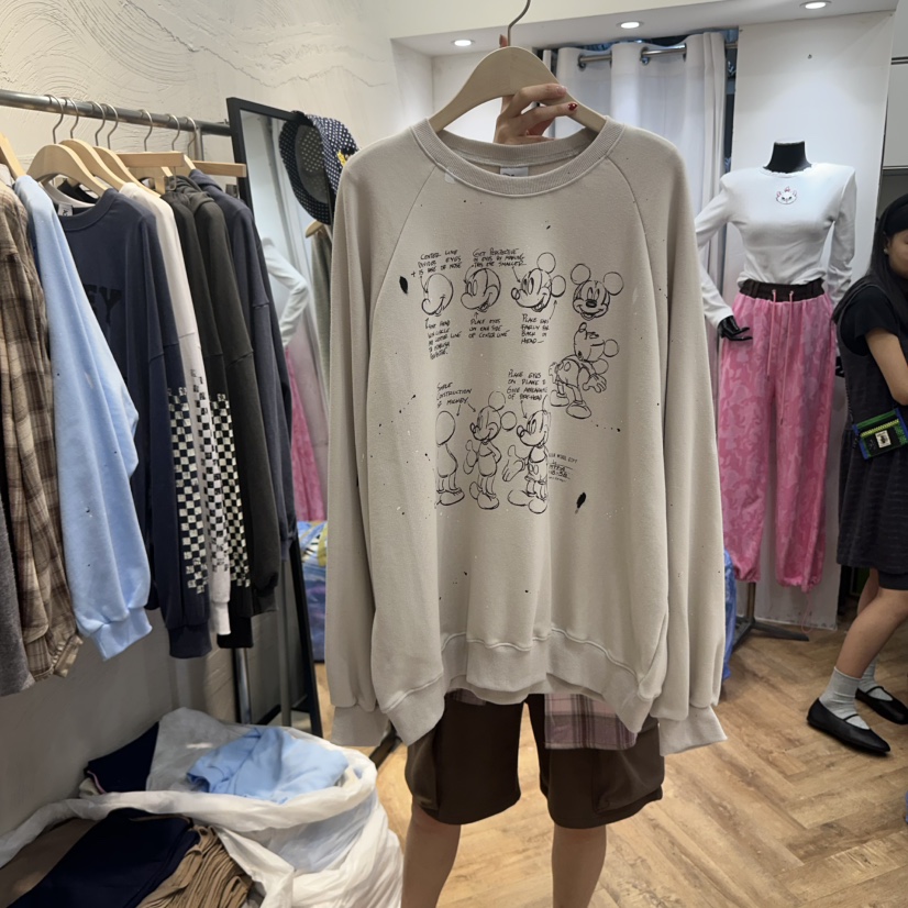 DE LINE韓國直郵㊣女裝新款人氣時尚25秋冬推薦真品職業衛衣DE LINE衛衣圖色2