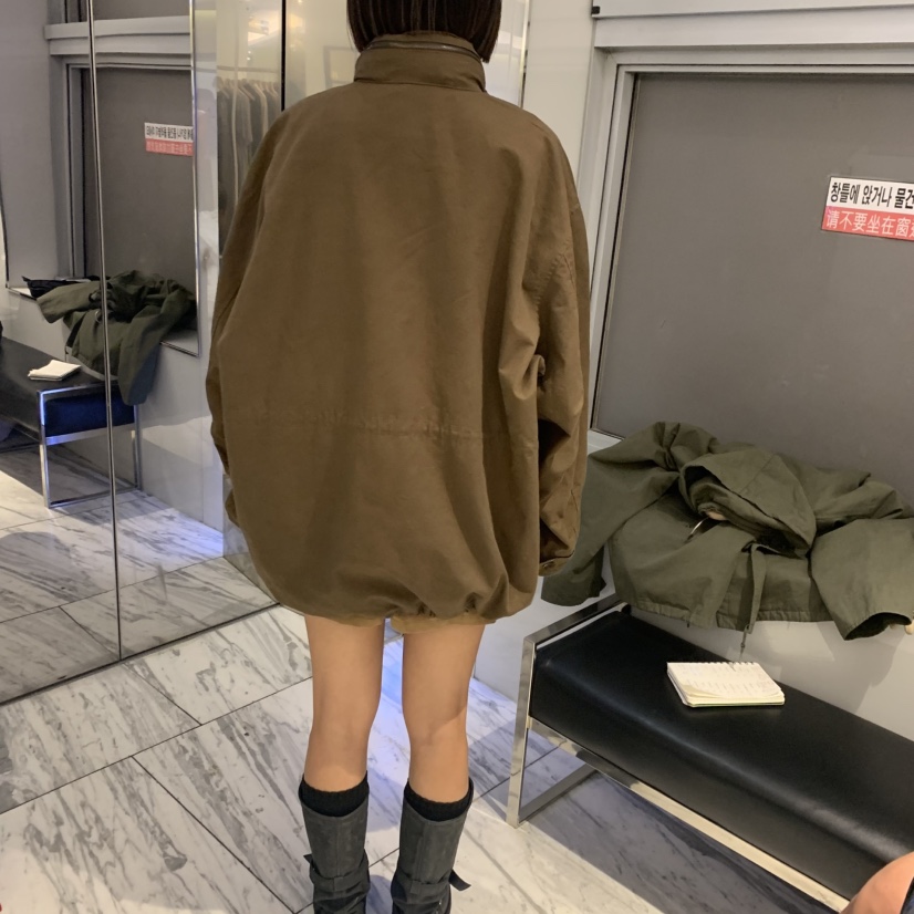 SELF SERVICE韓國代購㊣女士新款人氣職業時尚推薦夾克棉布SELF SERVICE夾克