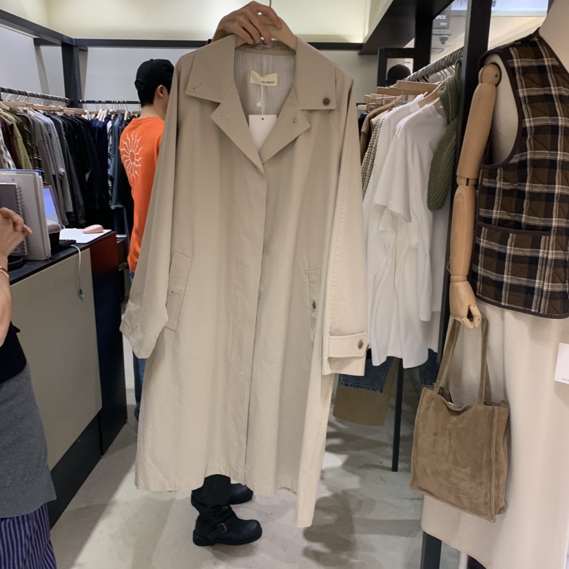 SELF SERVICE東大門㊣直郵女士新品休閑熱賣推薦長款風衣棉質SELF SERVICE長款風衣圖色1