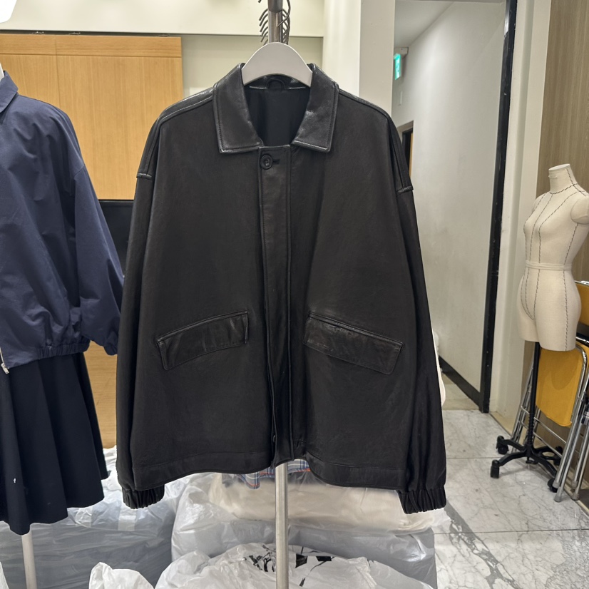THE SIGNATURE東大門㊣直郵女士新品25秋冬職業夾克植物皮革THE SIGNATURE夾克圖色1