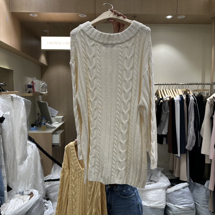 VINTAGE VIBE韓國直郵㊣女裝新品熱賣時尚真品休閑推薦針織衫VINTAGE VIBE針織衫
