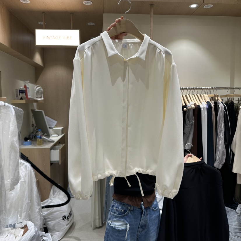 VINTAGE VIBE韓國代購㊣女裝新品25秋冬推薦休閑襯衫蕾絲衫VINTAGE VIBE襯衫/蕾絲衫圖色1