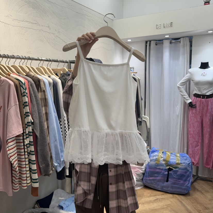 DE LINE韓國代購㊣女士新款休閑真品時尚人氣25秋冬吊帶背心DE LINE吊帶/背心