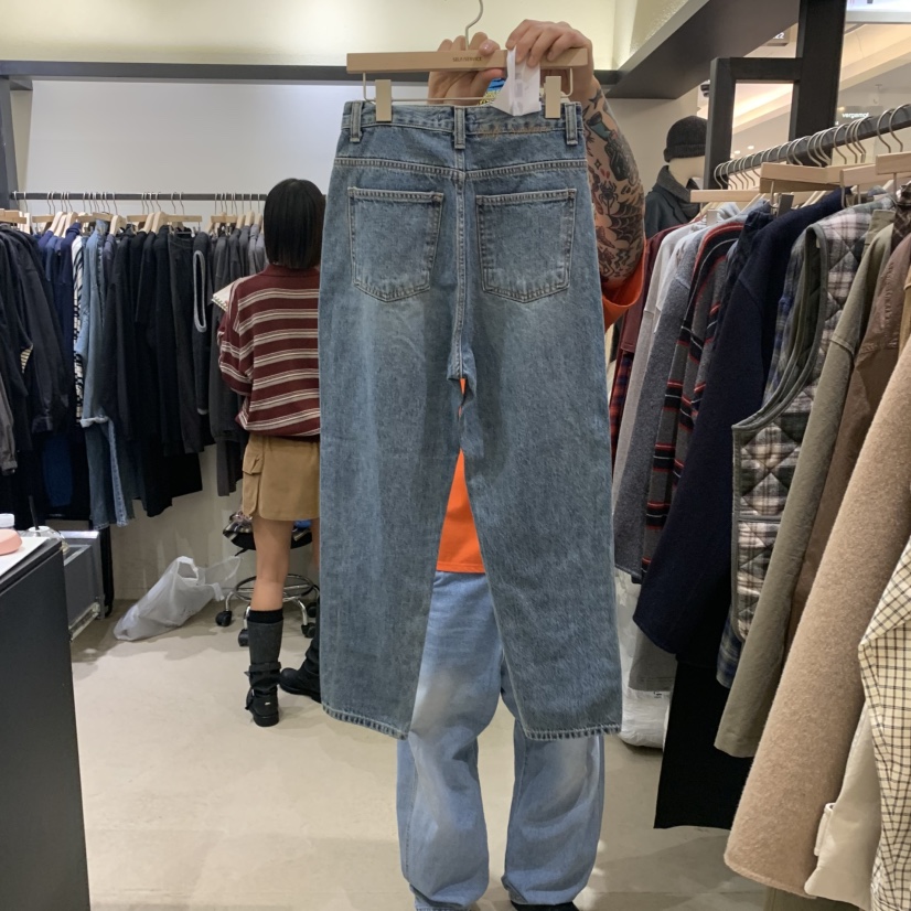 SELF SERVICE東大門㊣實拍女士新品推薦25秋冬真品熱賣牛仔褲SELF SERVICE牛仔褲