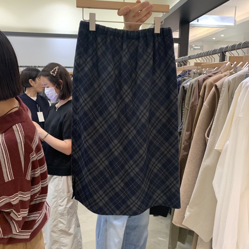 SELF SERVICE東大門㊣代購女士新品休閑半身裙中短裙流蘇格紋SELF SERVICE半身裙/中短裙