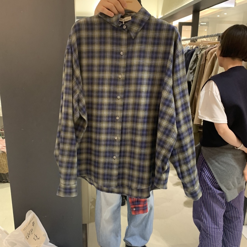 SELF SERVICE韓國代購㊣女士新品休閑真品人氣職業襯衫蕾絲衫SELF SERVICE襯衫/蕾絲衫圖色1