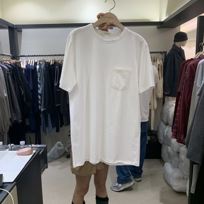 SELF SERVICE韓國直郵㊣女裝新品推薦熱賣時尚休閑T恤口袋SELF SERVICET恤圖色2