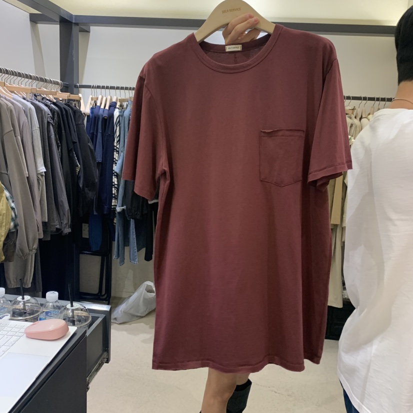 SELF SERVICE韓國直郵㊣女裝新品推薦熱賣時尚休閑T恤口袋SELF SERVICET恤圖色4
