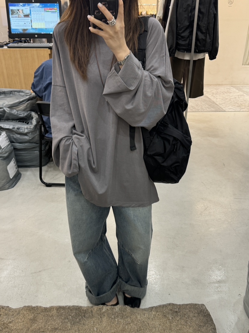 THE EYL韓國直郵㊣女裝新款職業人氣真品休閑推薦25秋冬長袖T恤THE EYL長袖T恤