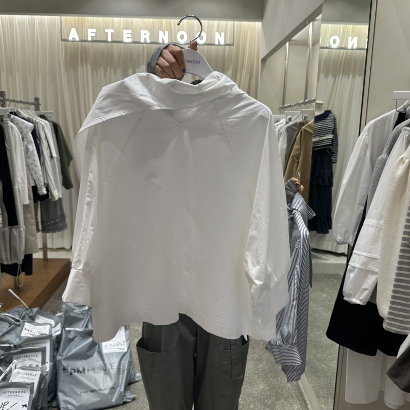 AFTERNOON韓國直郵㊣女士新款時尚推薦真品人氣職業襯衫蕾絲衫AFTERNOON襯衫/蕾絲衫圖色1