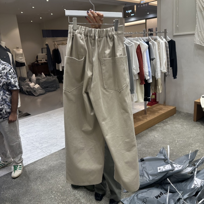 AFTERNOON東大門㊣直郵女裝新品時尚休閑職業25秋冬休閑褲開衩AFTERNOON休閑褲