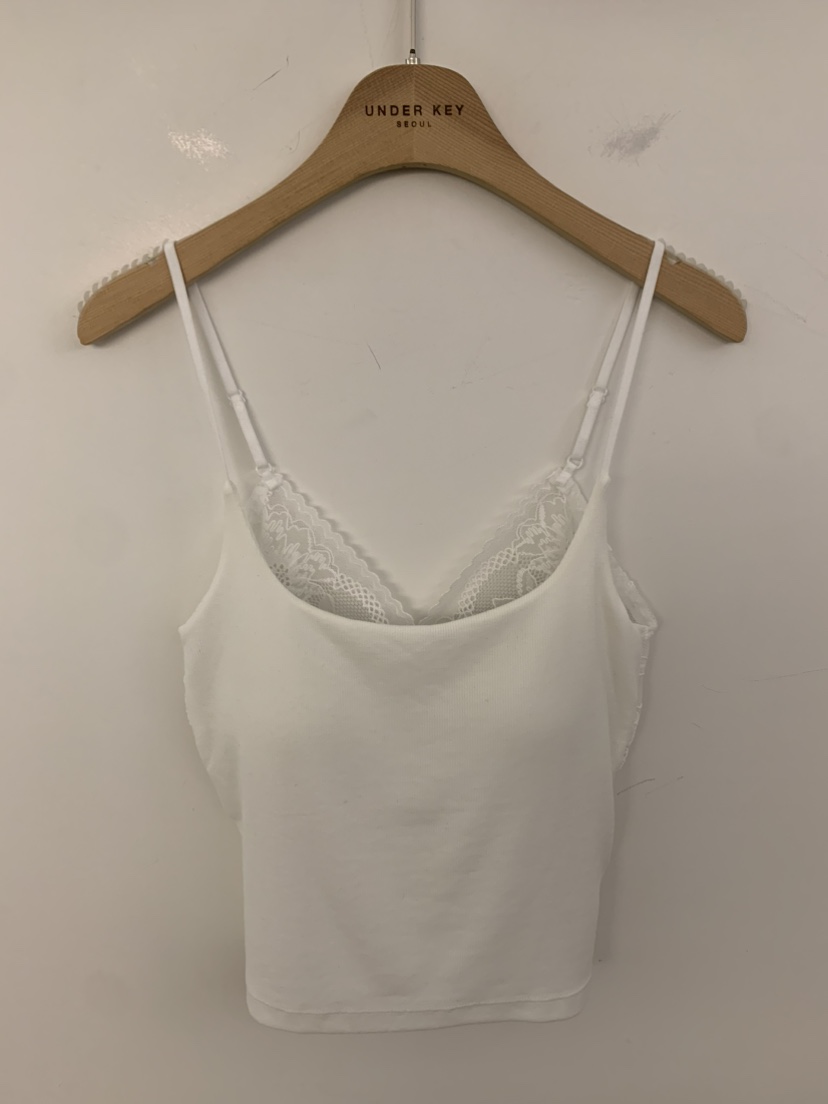 UNDER KEY東大門㊣實拍女士新品25秋冬職業推薦吊帶背心蕾絲UNDER KEY吊帶/背心圖色2