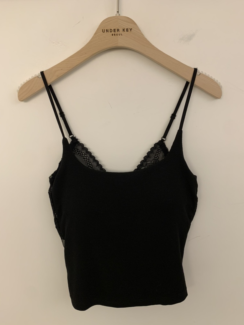 UNDER KEY東大門㊣實拍女士新品25秋冬職業推薦吊帶背心蕾絲UNDER KEY吊帶/背心圖色4