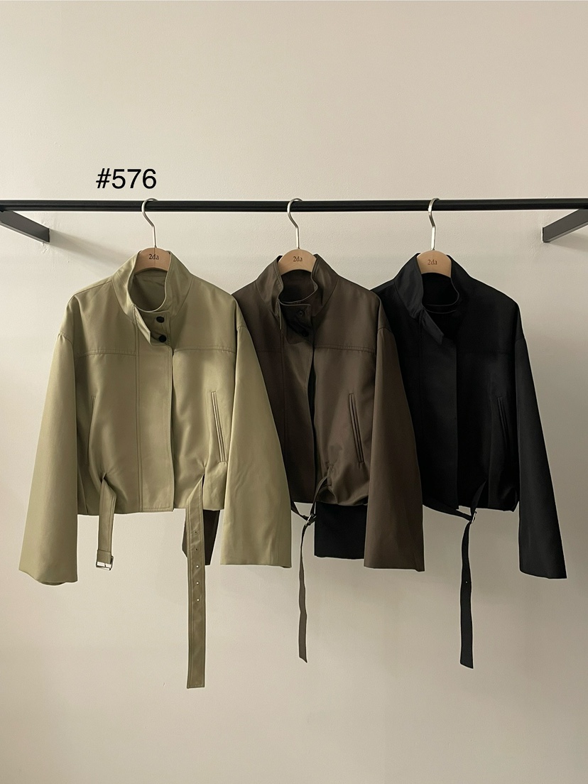 2DA/DARIMI-P東大門㊣代購女裝新款熱賣休閑25秋冬夾克含腰帶2DA/DARIMI-P夾克