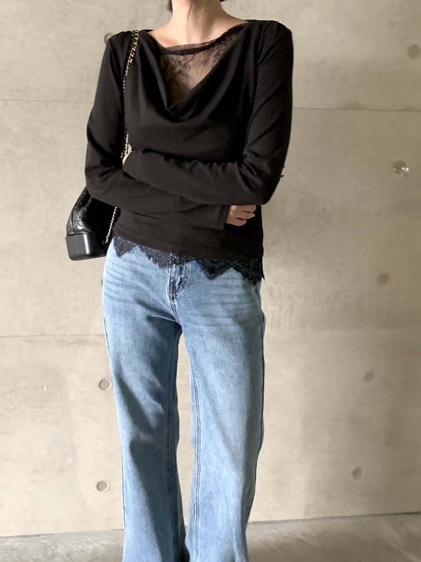 DAVICHI東大門㊣直郵女士新品推薦休閑25秋冬熱賣真品長袖T恤DAVICHI長袖T恤